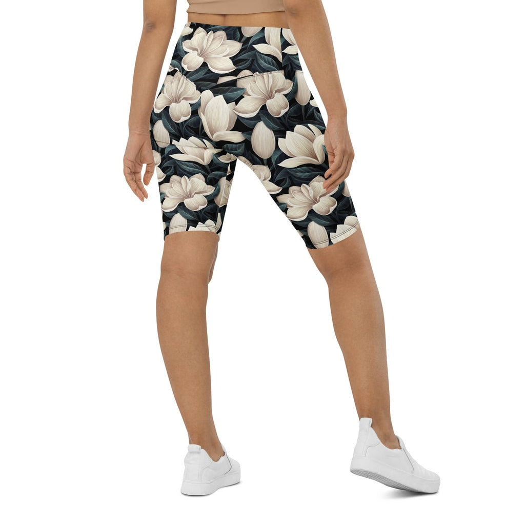 Midnight Magnolias Biker Shorts