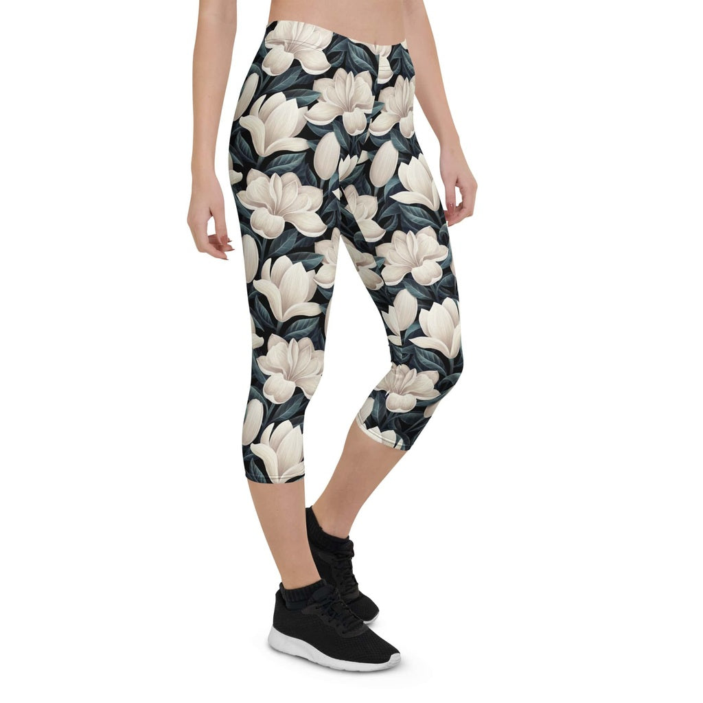 Midnight Magnolias Capris