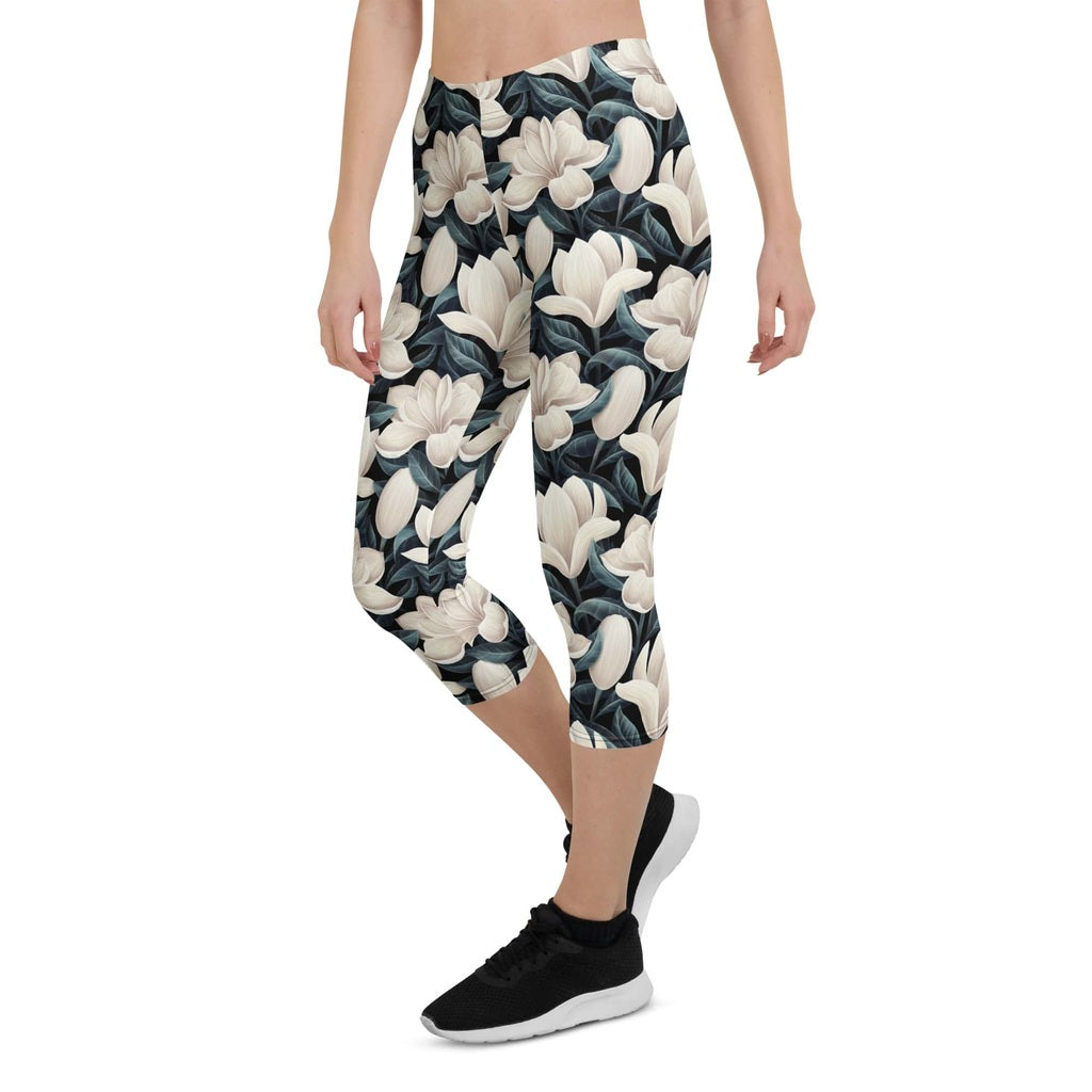 Midnight Magnolias Capris
