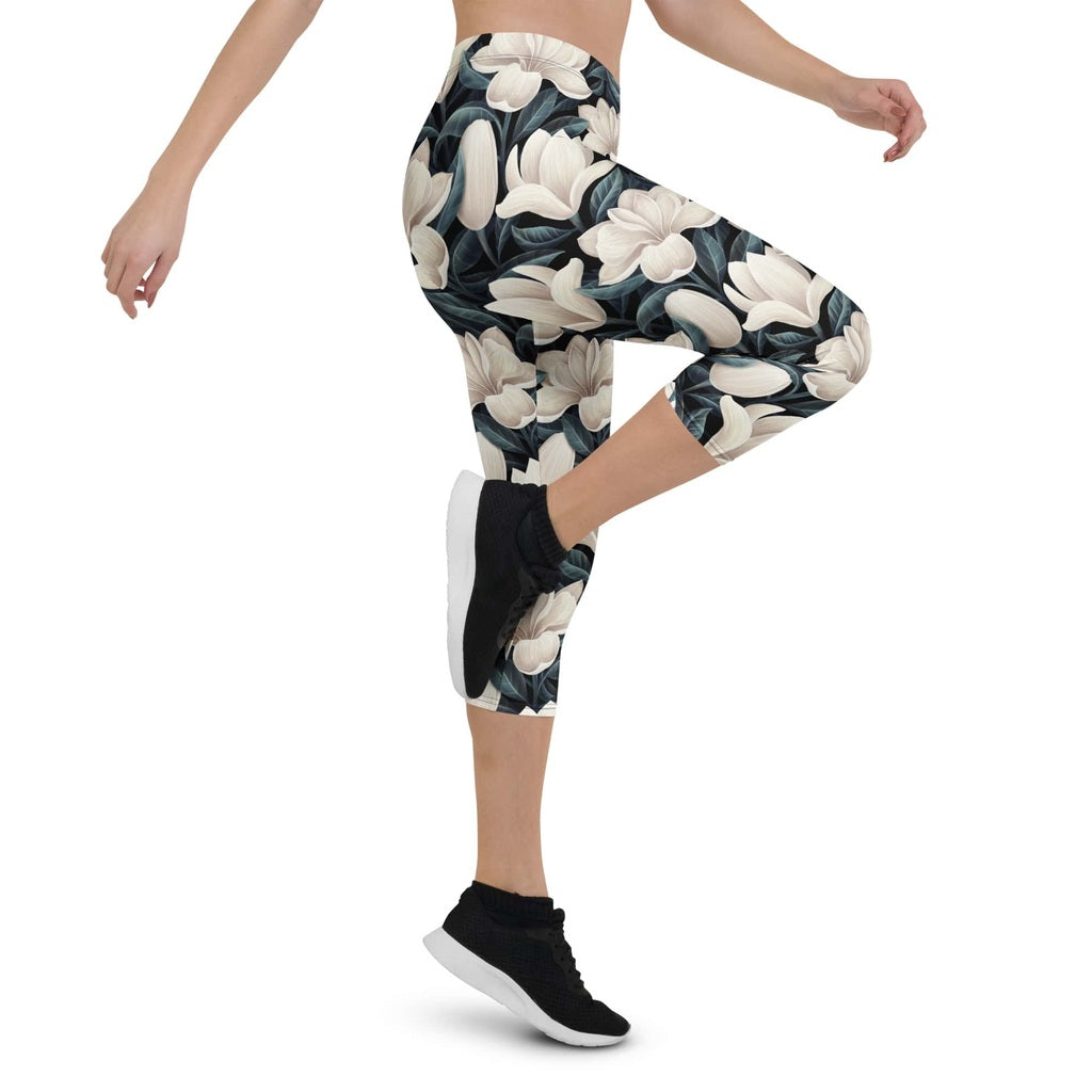 Midnight Magnolias Capris