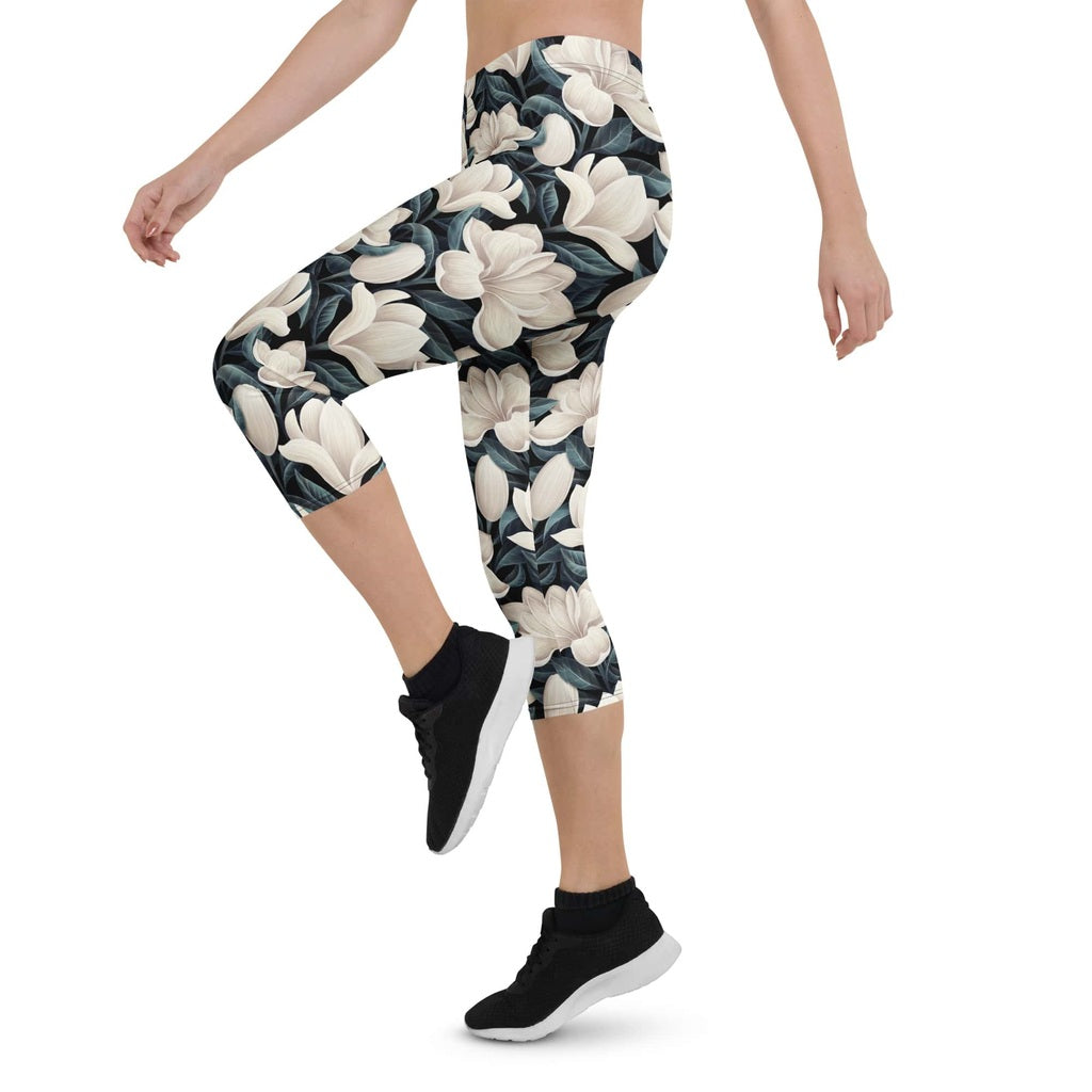 Midnight Magnolias Capris