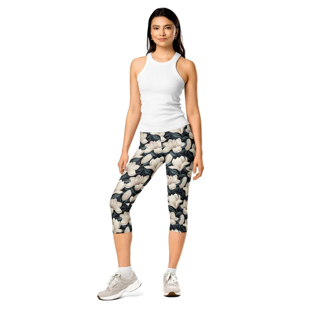 Midnight Magnolias Capris