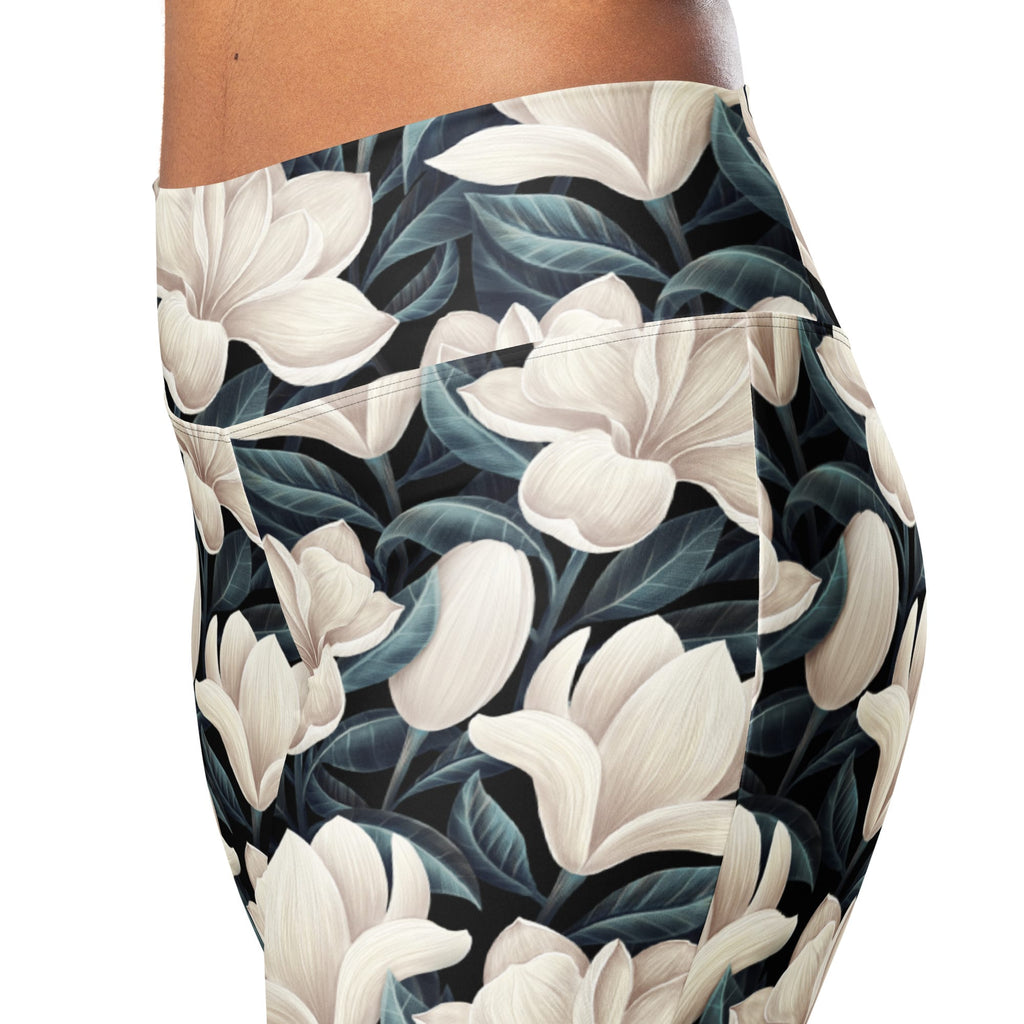 Midnight Magnolias Flare Leggings