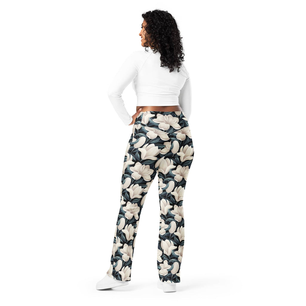 Midnight Magnolias Flare Leggings