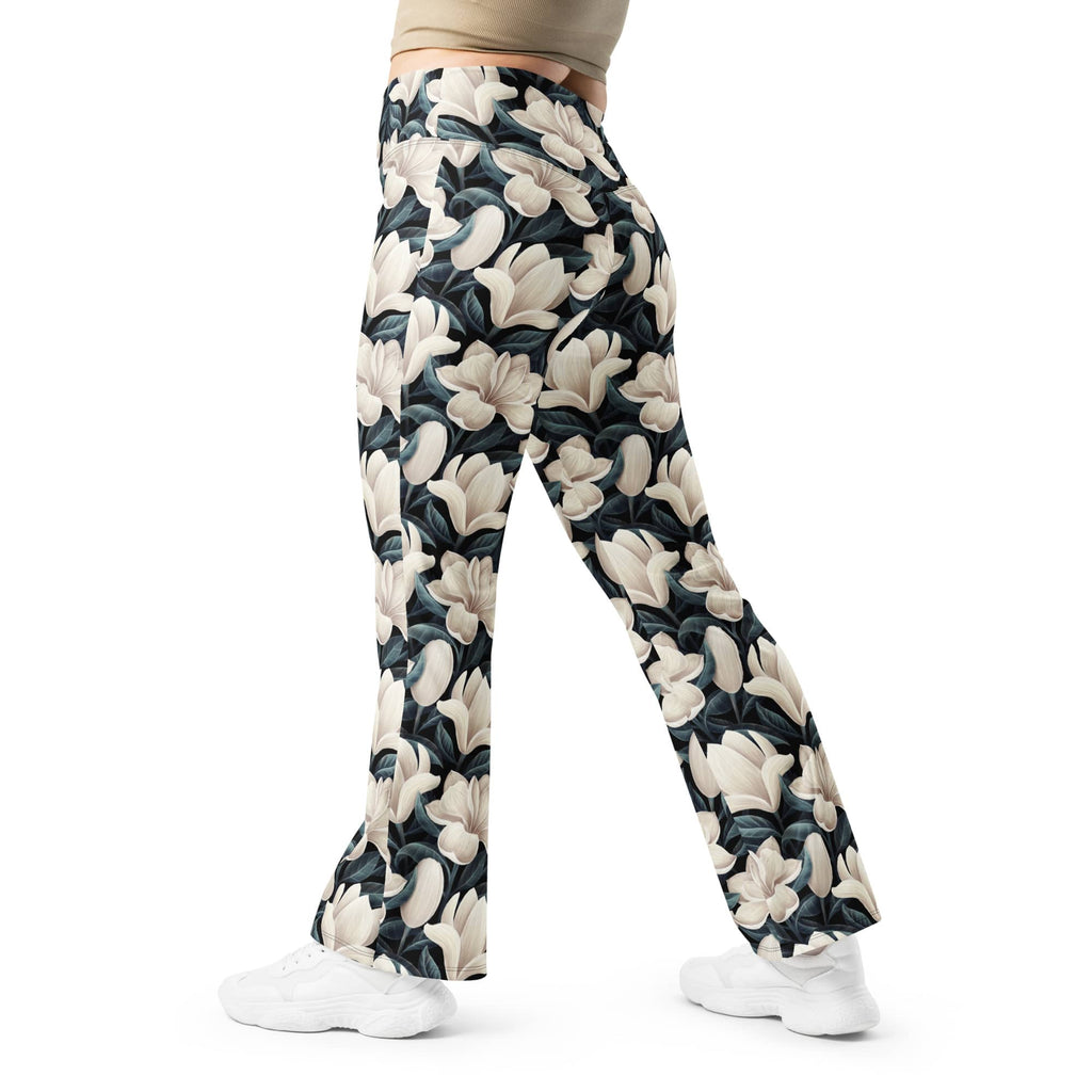 Midnight Magnolias Flare Leggings