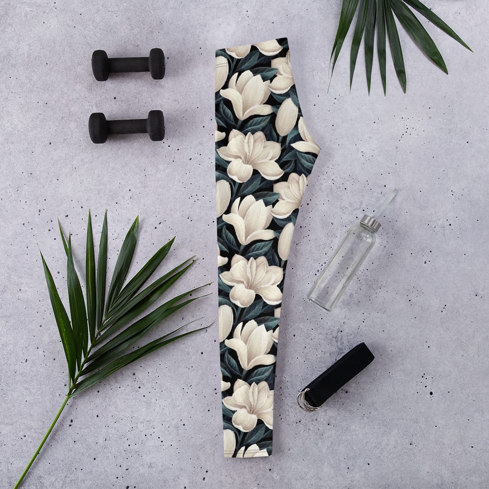 Midnight Magnolias Leggings