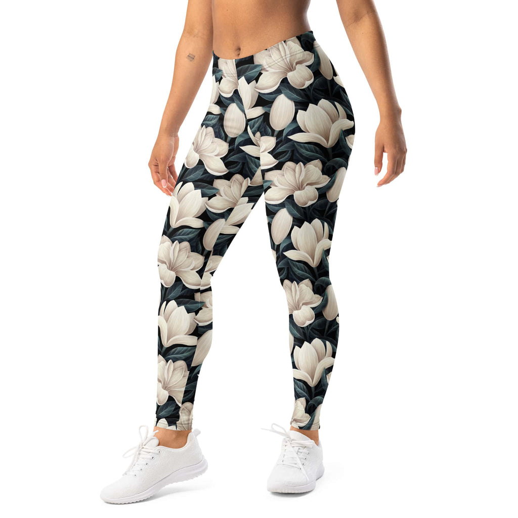 Midnight Magnolias Leggings