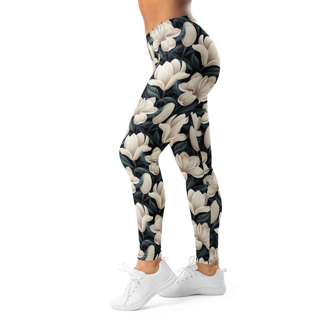 Midnight Magnolias Leggings