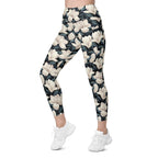 Midnight Magnolias Leggings With Pockets