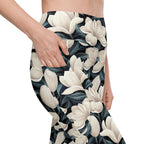 Midnight Magnolias Leggings With Pockets
