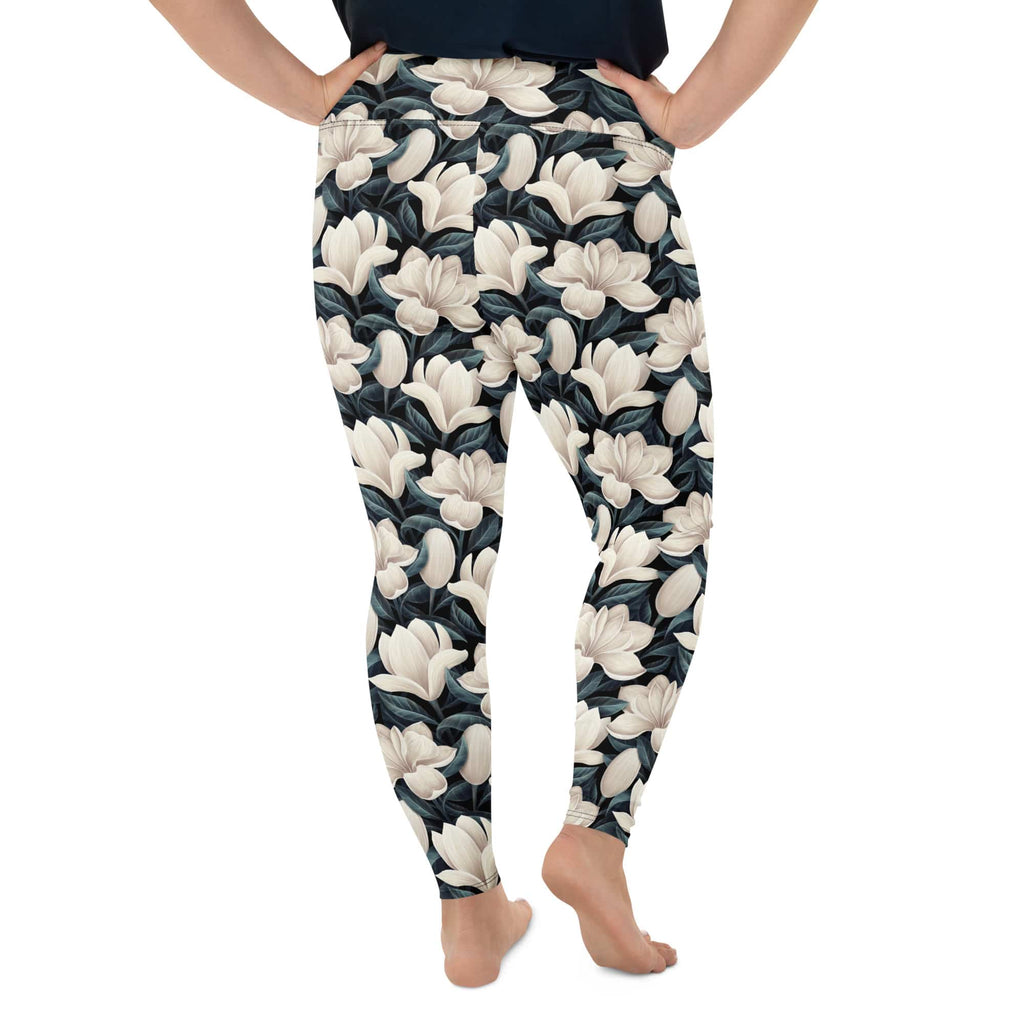 Midnight Magnolias Plus Size Leggings