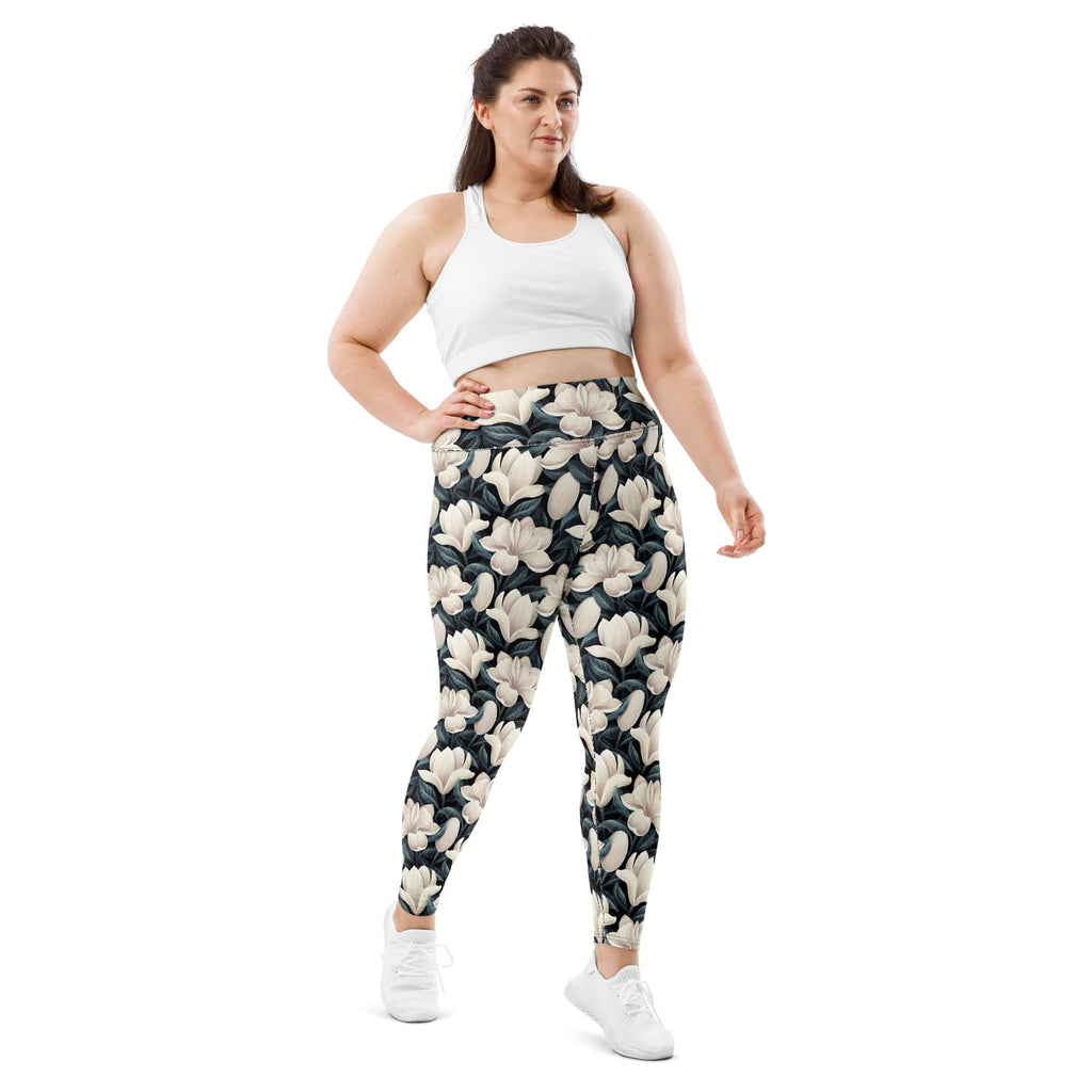 Midnight Magnolias Plus Size Leggings