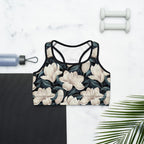 Midnight Magnolias Sports Bra