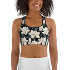Midnight Magnolias Sports Bra