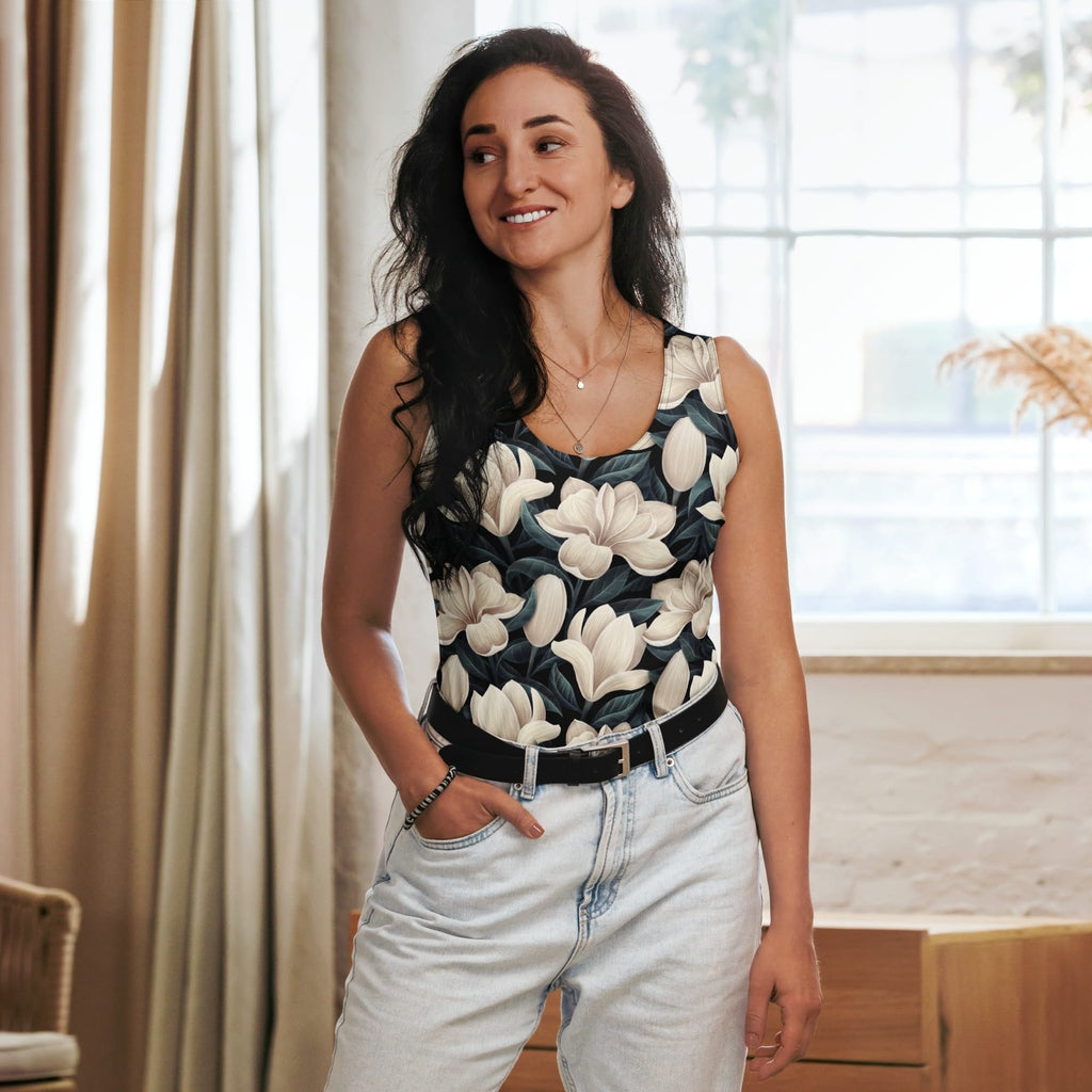 Midnight Magnolias Tank Top