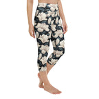 Midnight Magnolias Yoga Capris