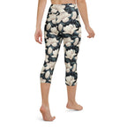 Midnight Magnolias Yoga Capris