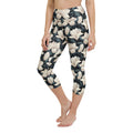 Midnight Magnolias Yoga Capris