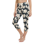 Midnight Magnolias Yoga Capris