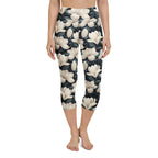 Midnight Magnolias Yoga Capris