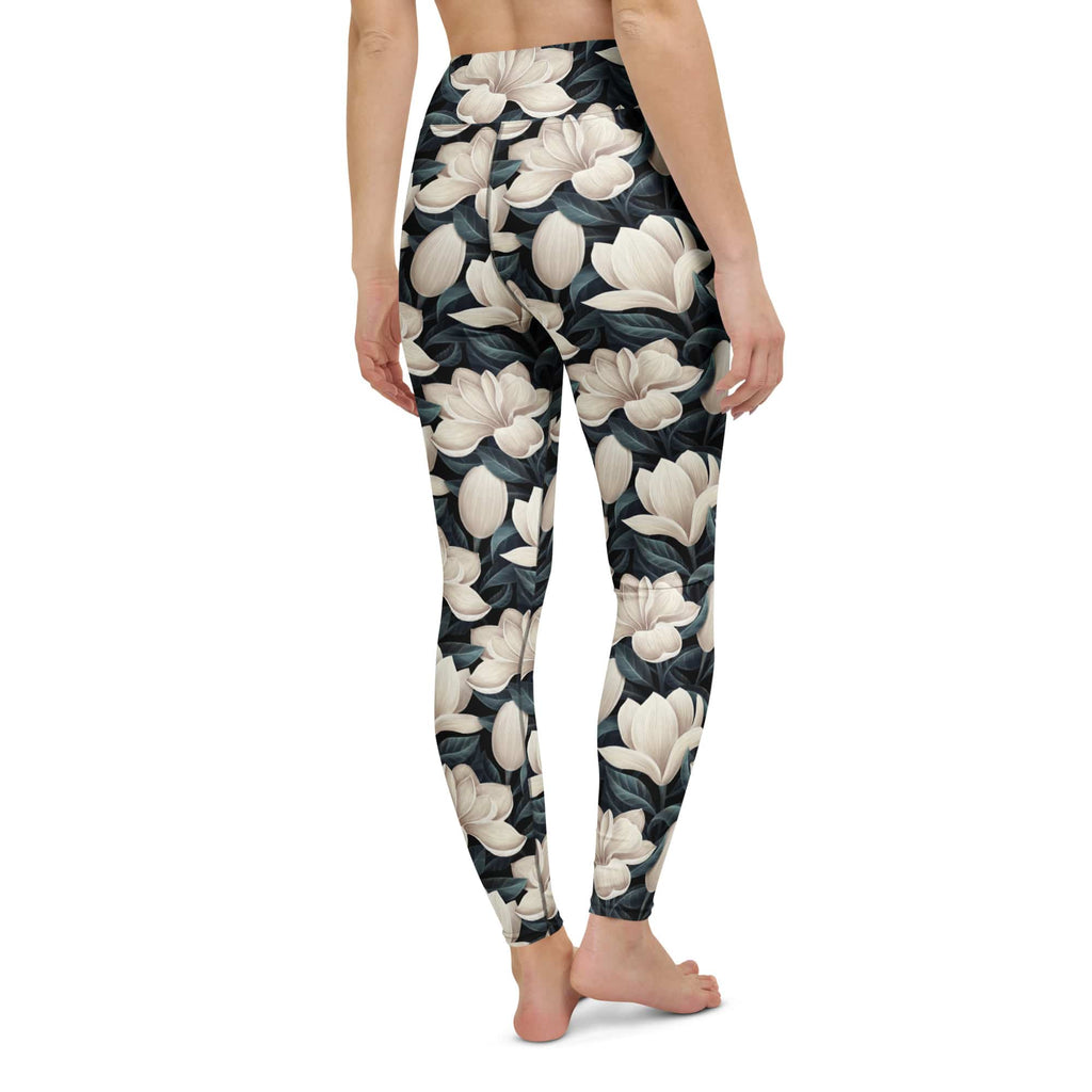 Midnight Magnolias Yoga Leggings