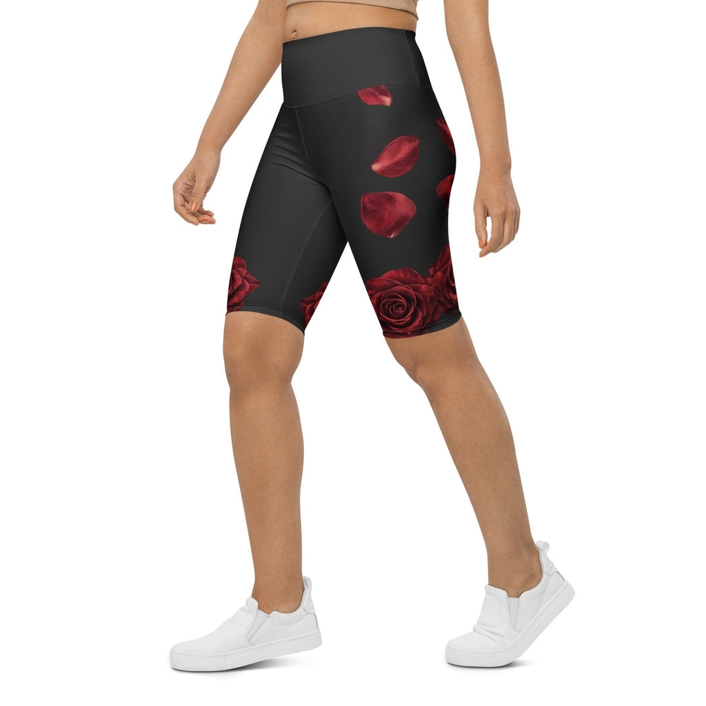 Midnight Rose Biker Shorts