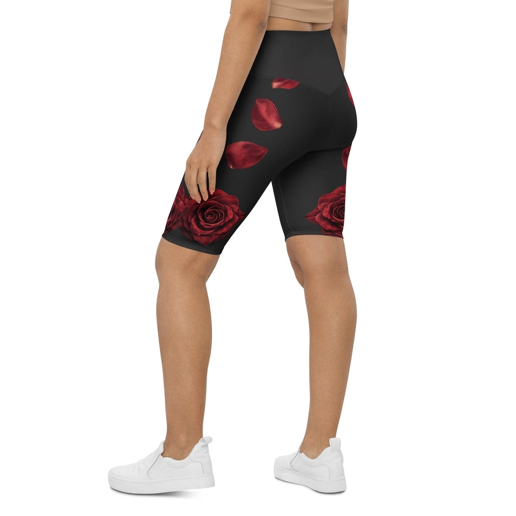 Midnight Rose Biker Shorts