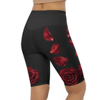 Midnight Rose Biker Shorts