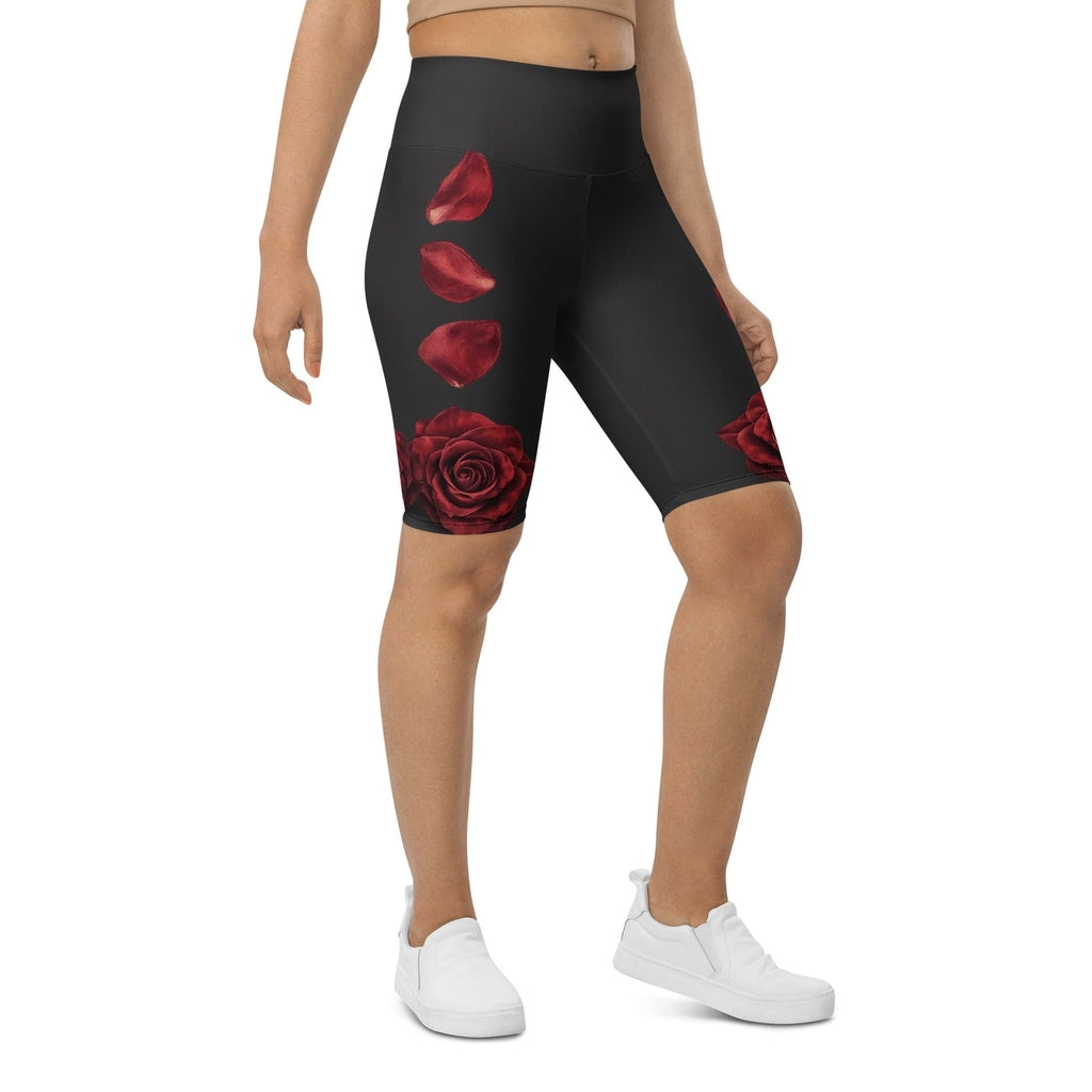 Midnight Rose Biker Shorts