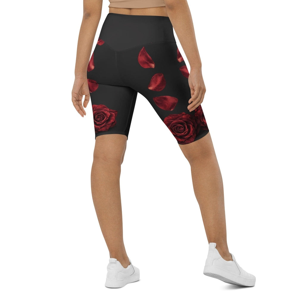 Midnight Rose Biker Shorts