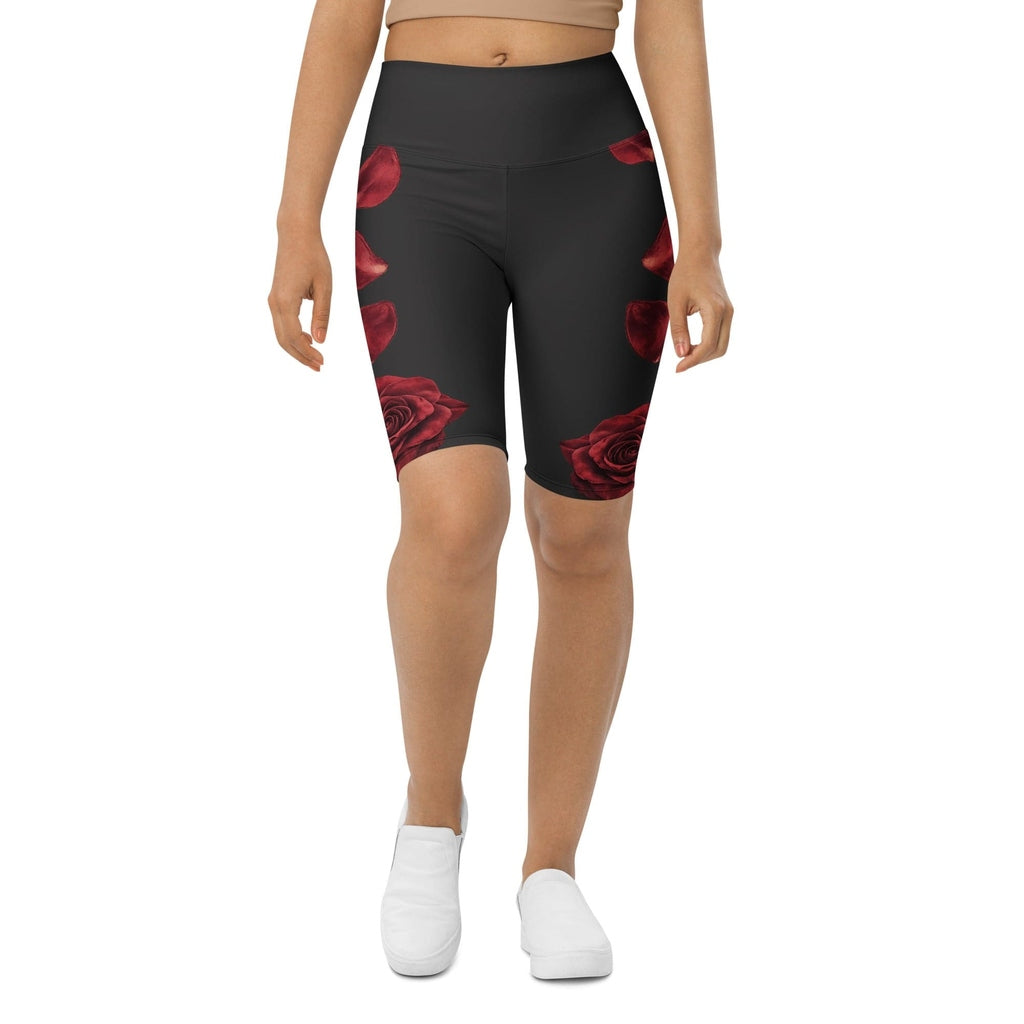 Midnight Rose Biker Shorts