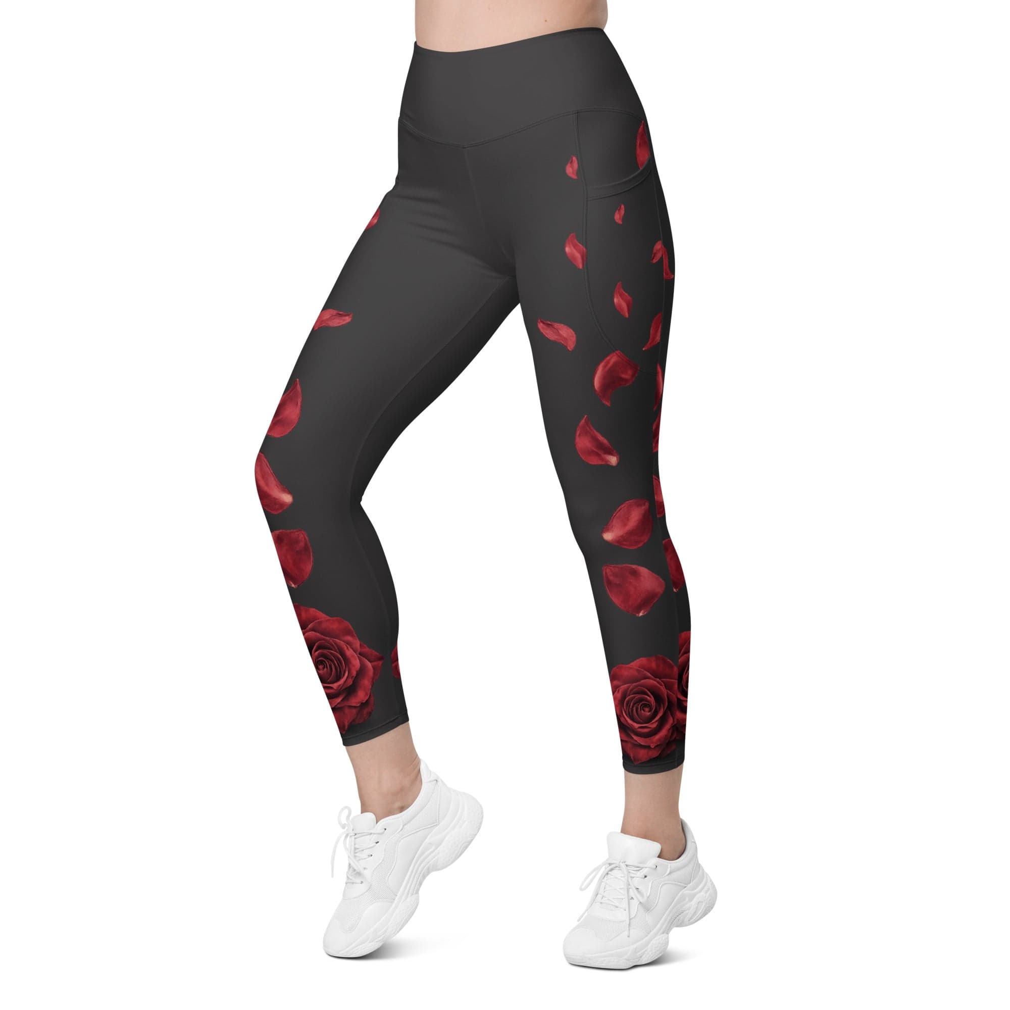 Midnight Rose Leggings With Pockets