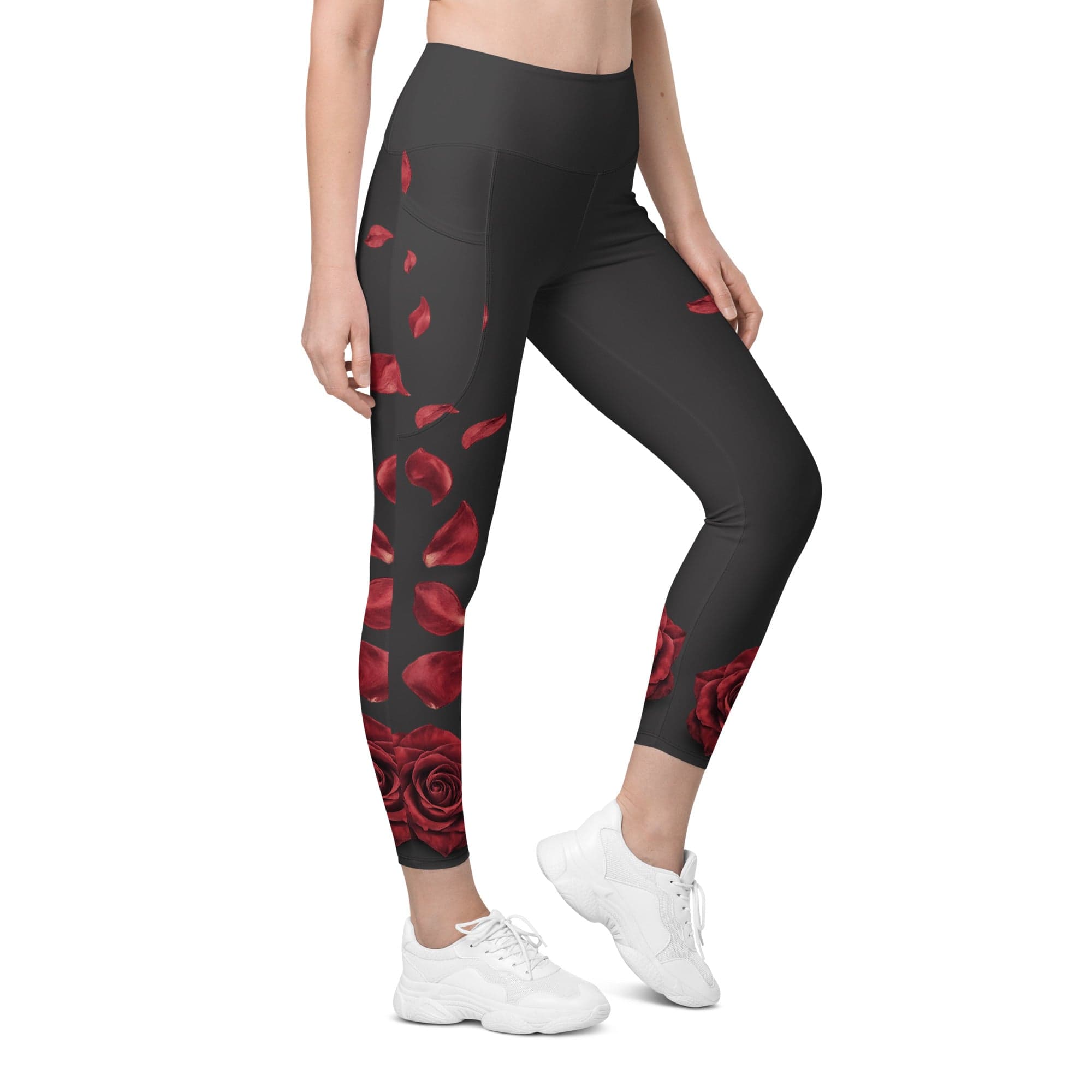 Midnight Rose Leggings With Pockets