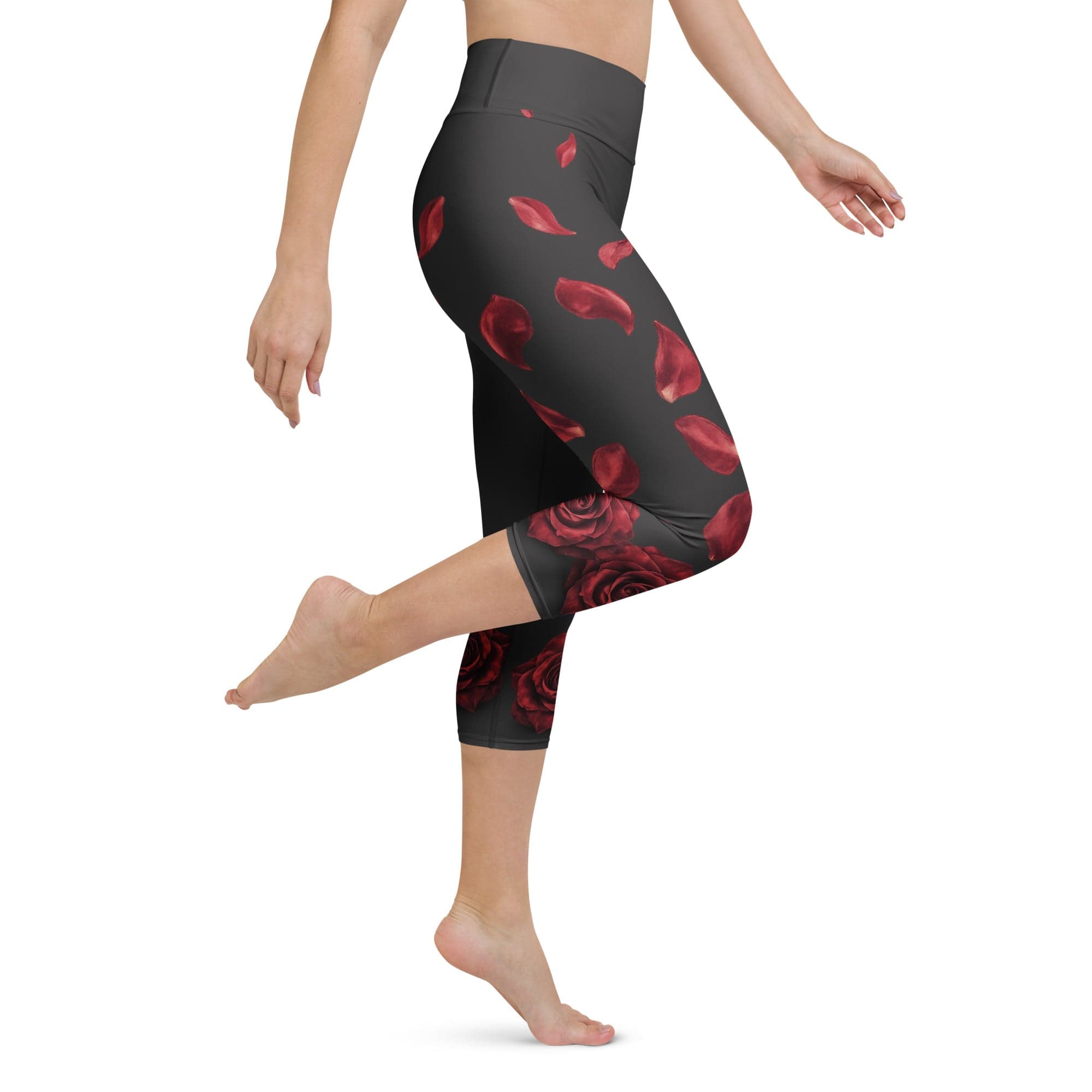 Midnight Rose Yoga Capris