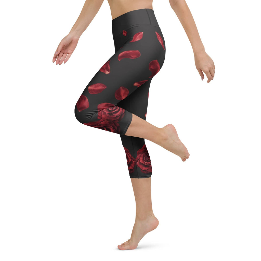 Midnight Rose Yoga Capris