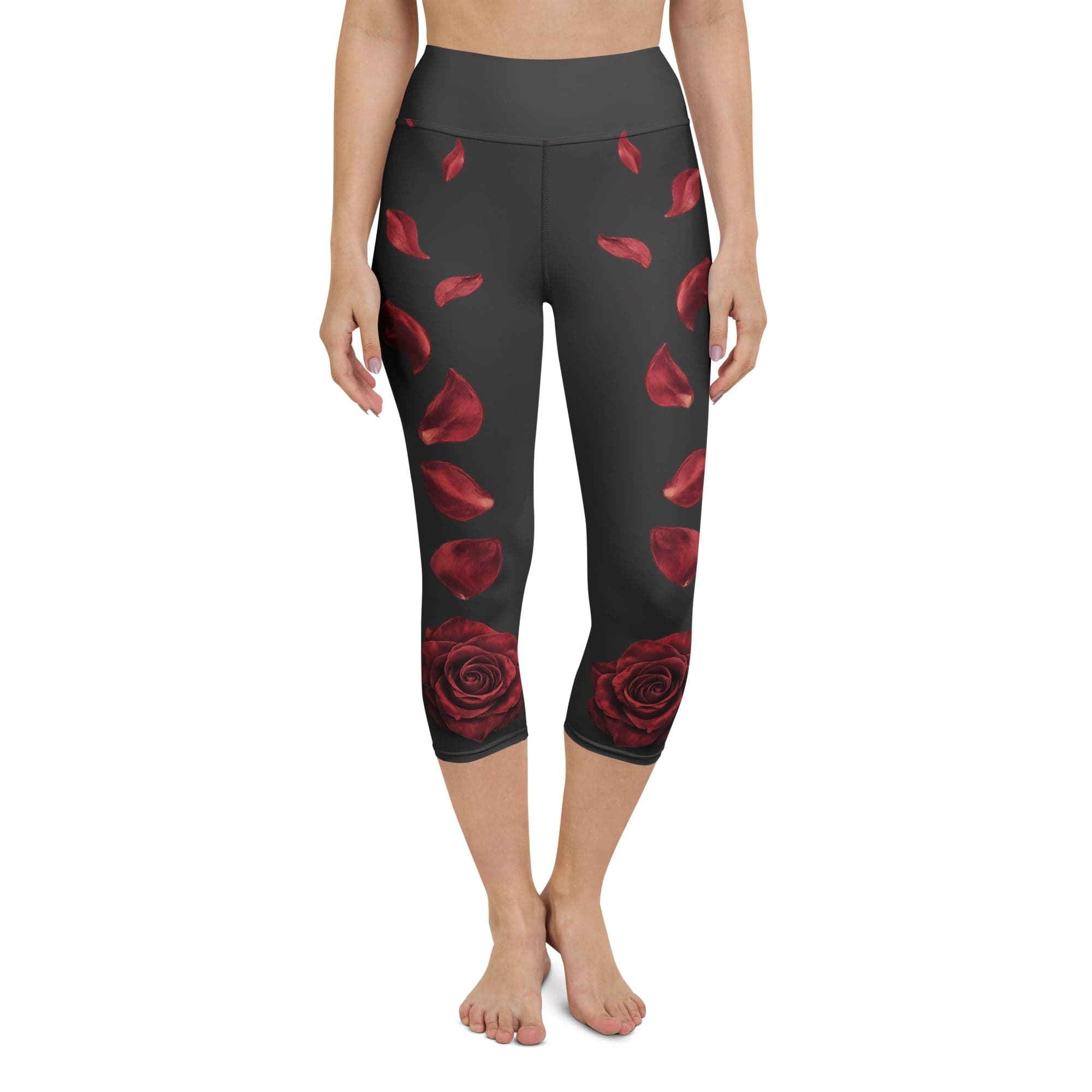 Midnight Rose Yoga Capris