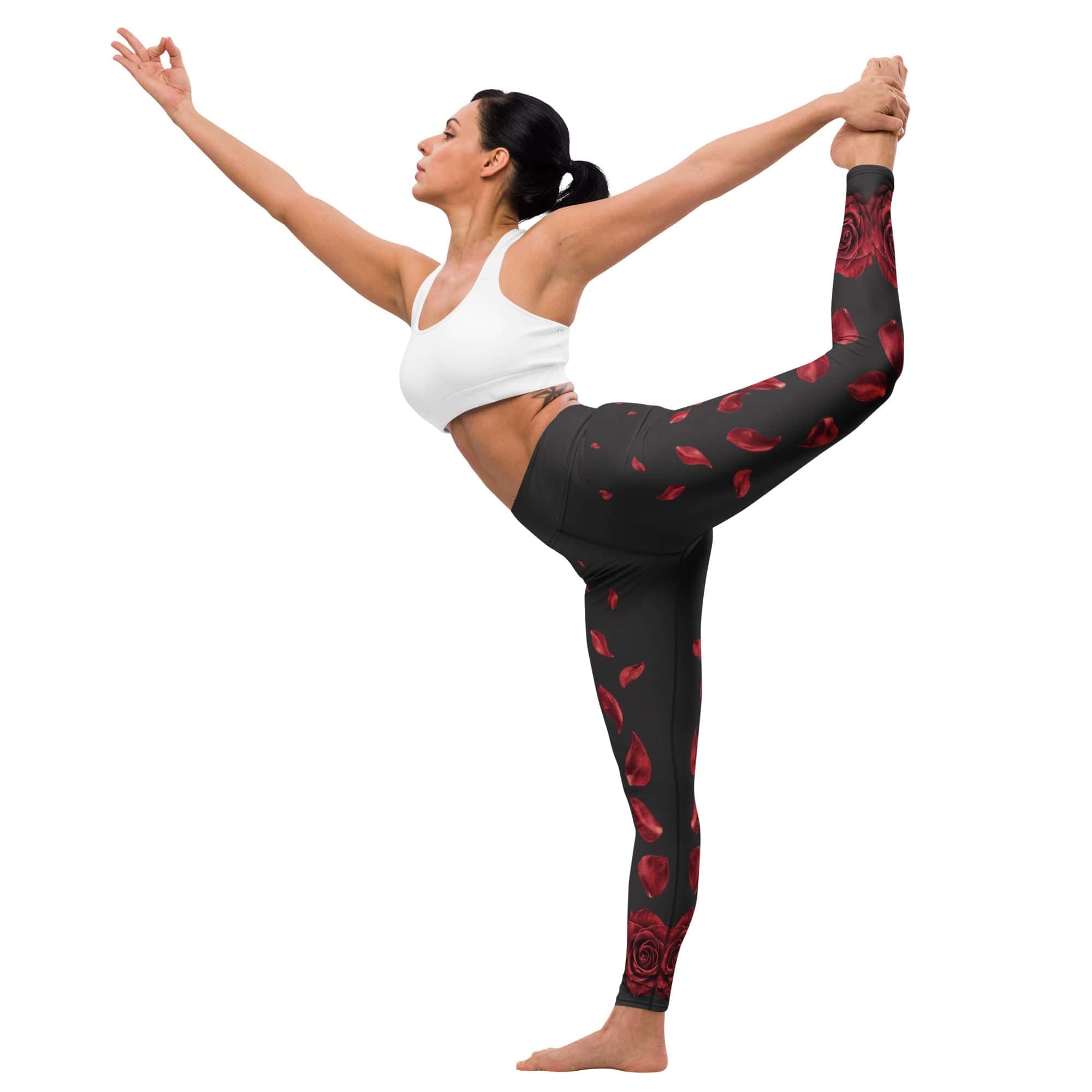 Midnight Rose Yoga Leggings