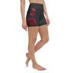 Midnight Rose Yoga Shorts