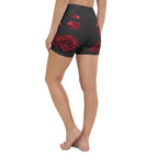 Midnight Rose Yoga Shorts