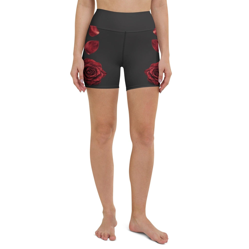Midnight Rose Yoga Shorts