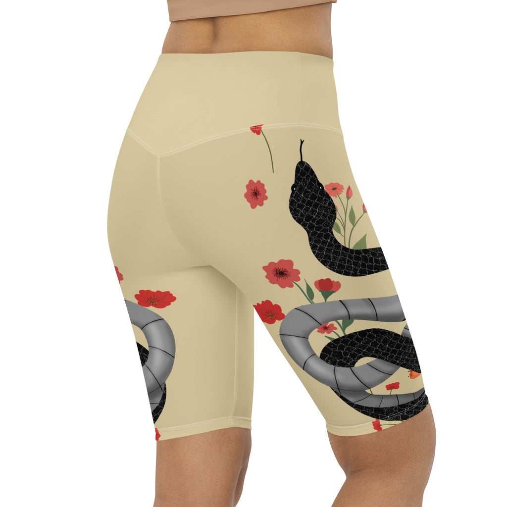 Midnight Serpent Biker Shorts