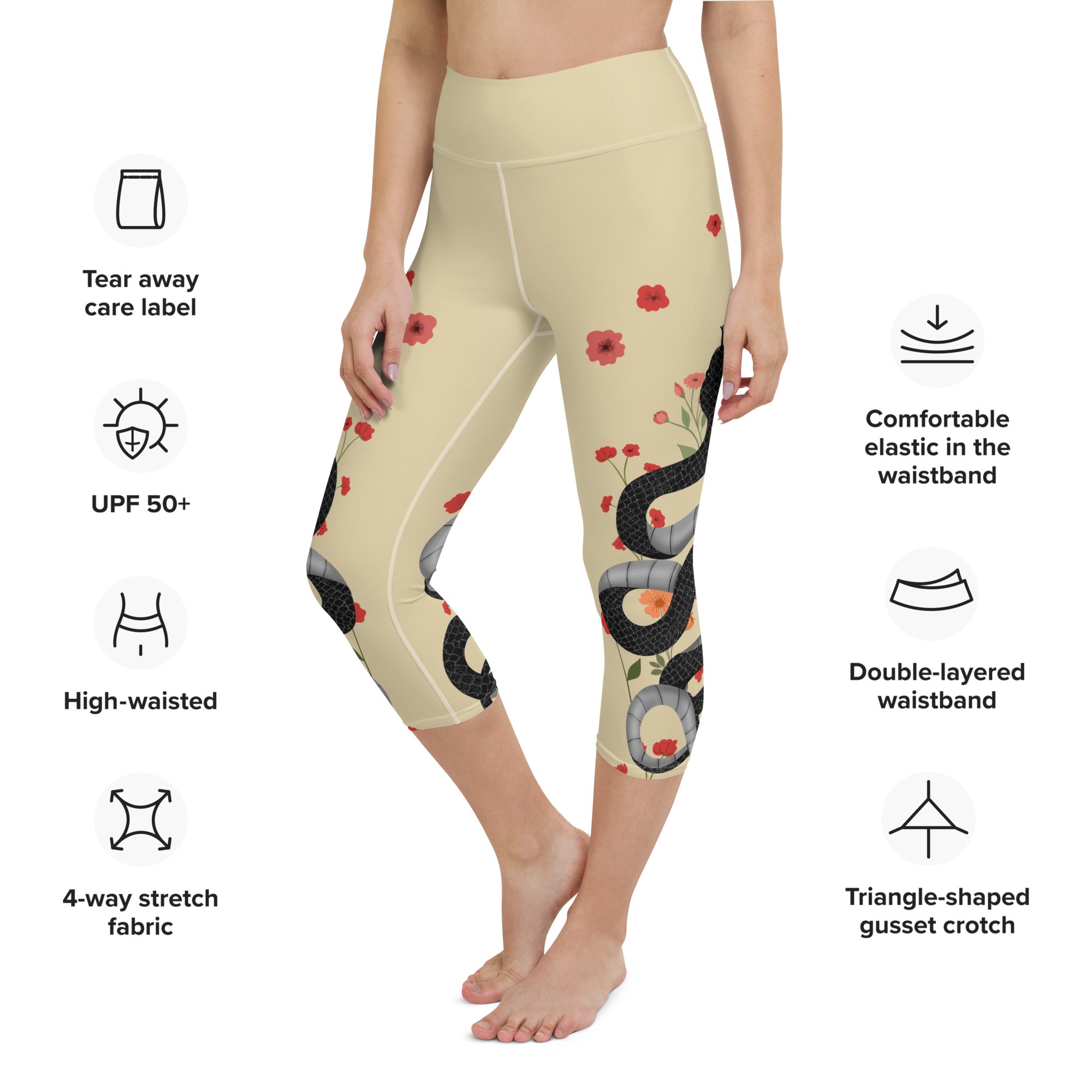 Midnight Serpent Yoga Capris