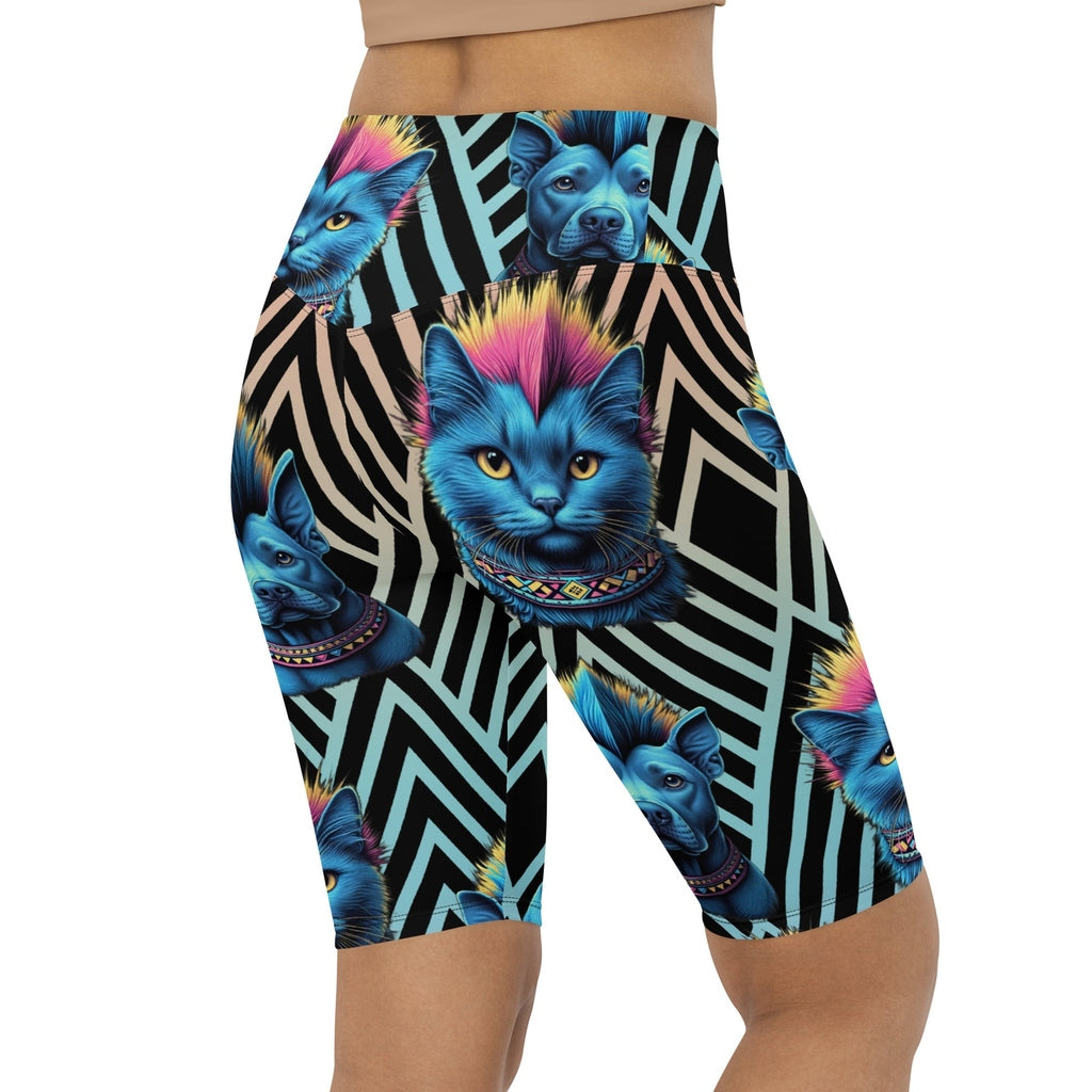 Mohawk Cats & Dogs Biker Shorts