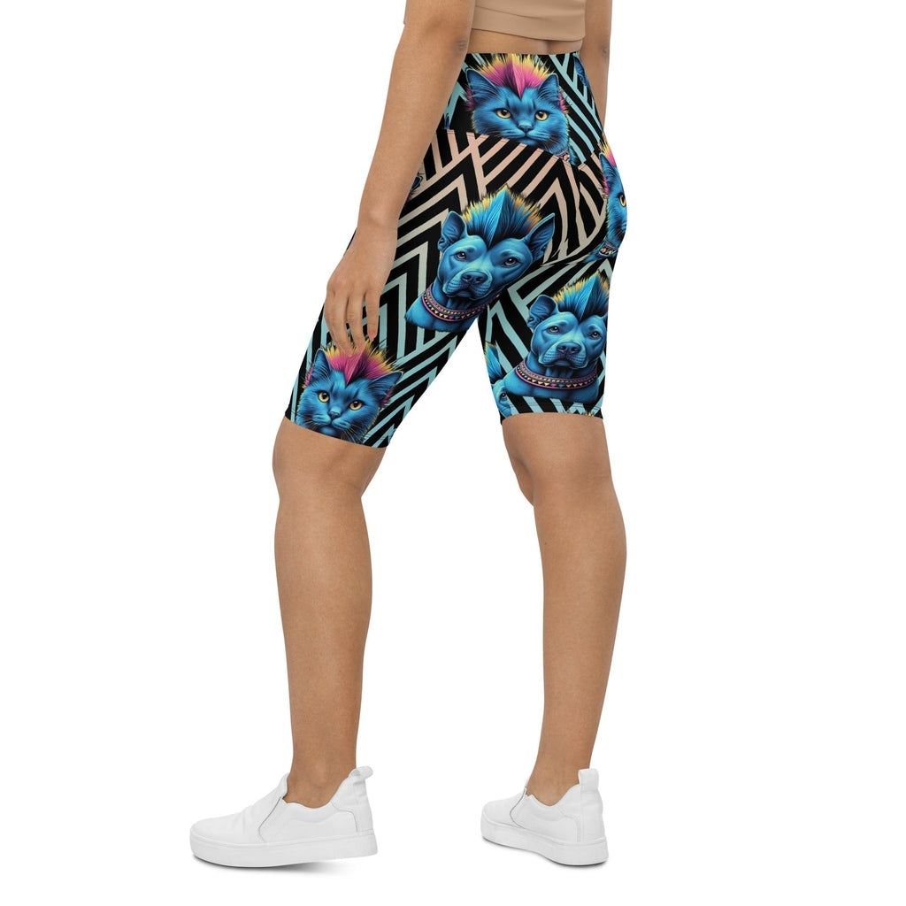 Mohawk Cats & Dogs Biker Shorts