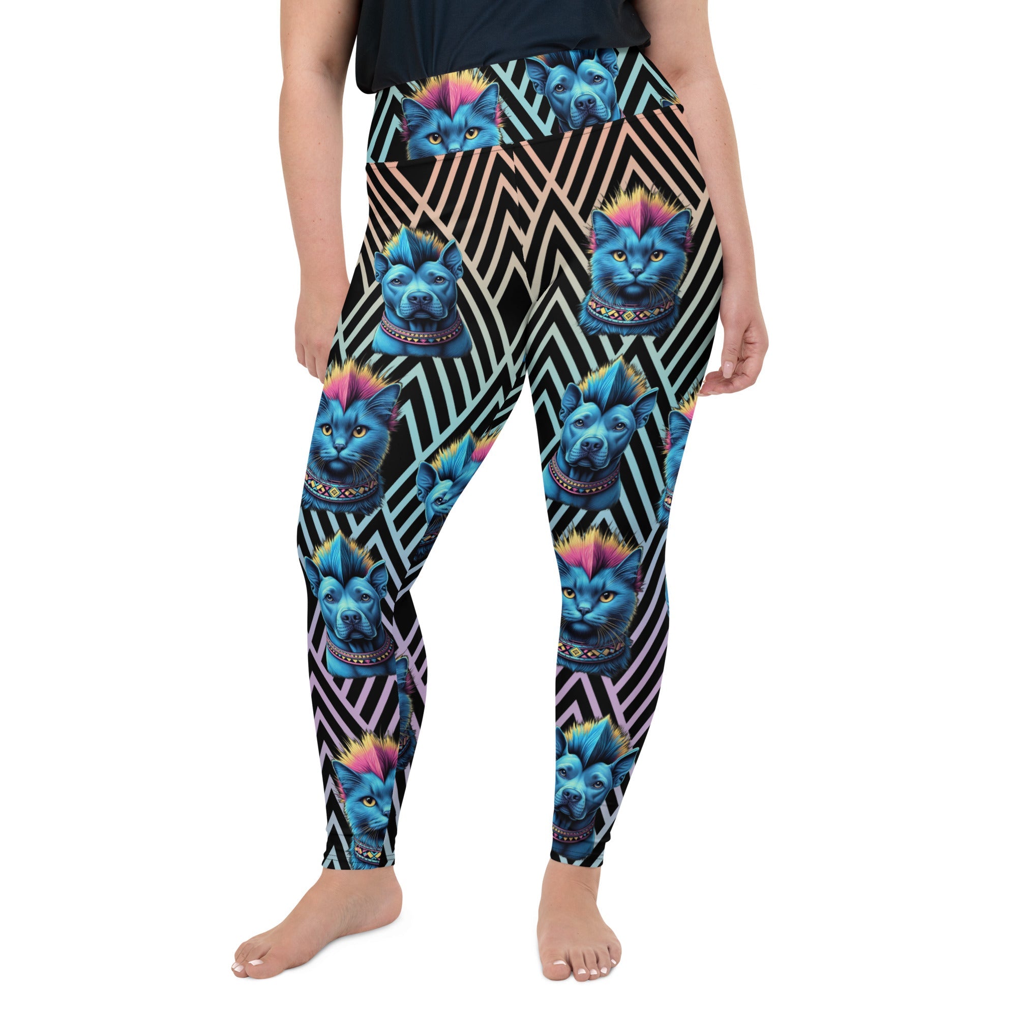 Two-Patterned Valentine's Day Leggings