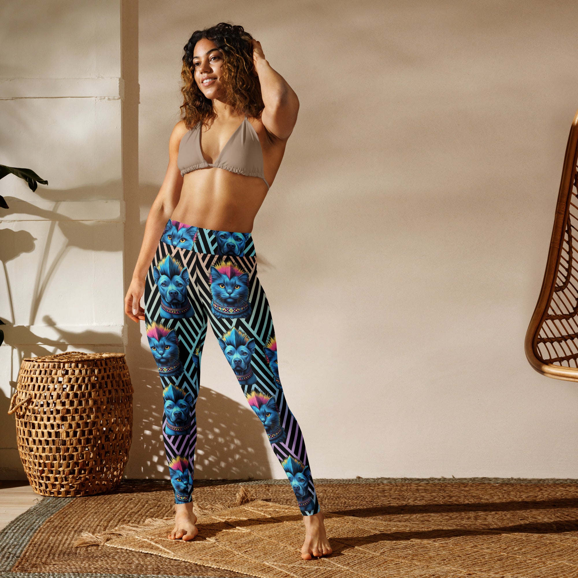 Mohawk Cats & Dogs Yoga Leggings