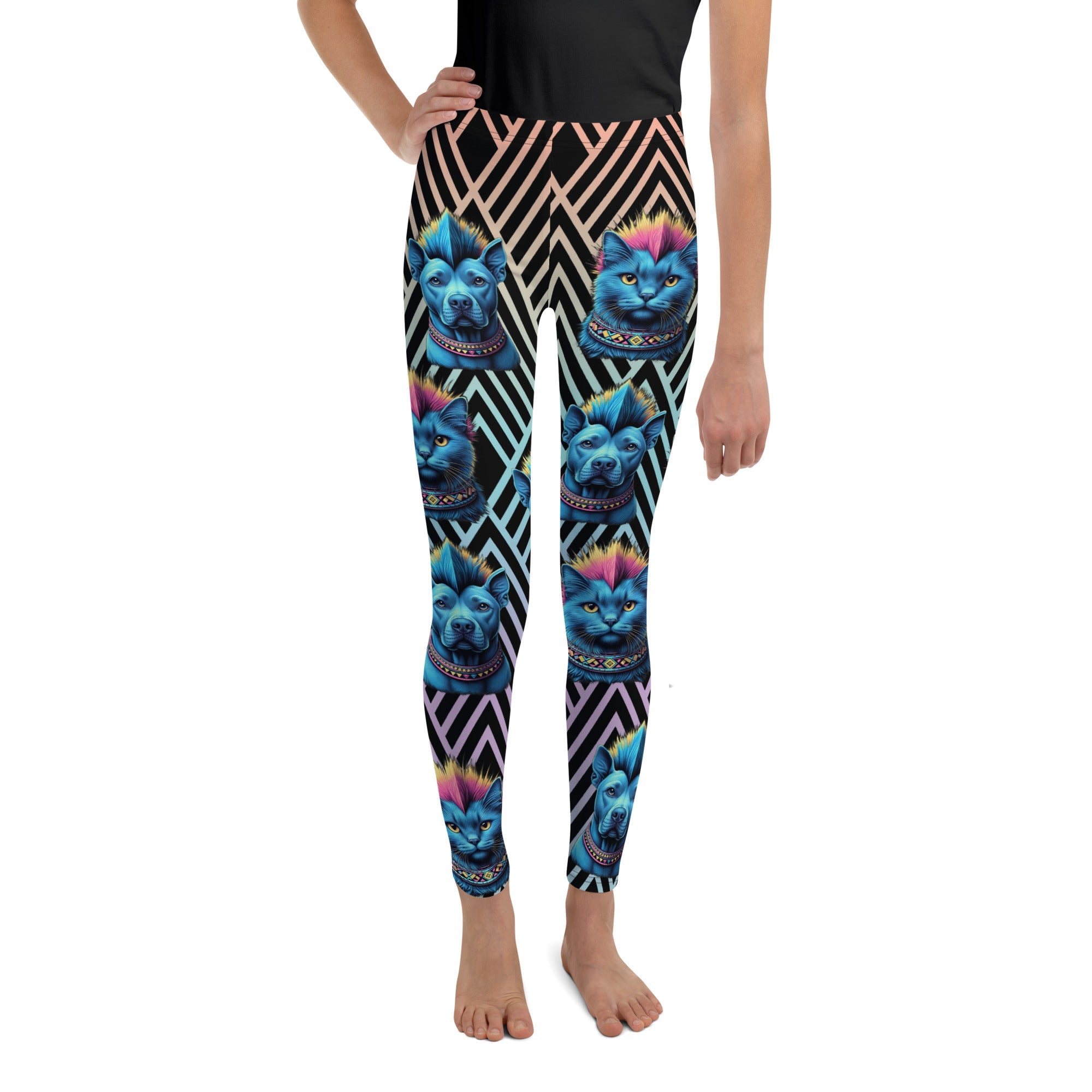 Mohawk Cats & Dogs Youth Leggings