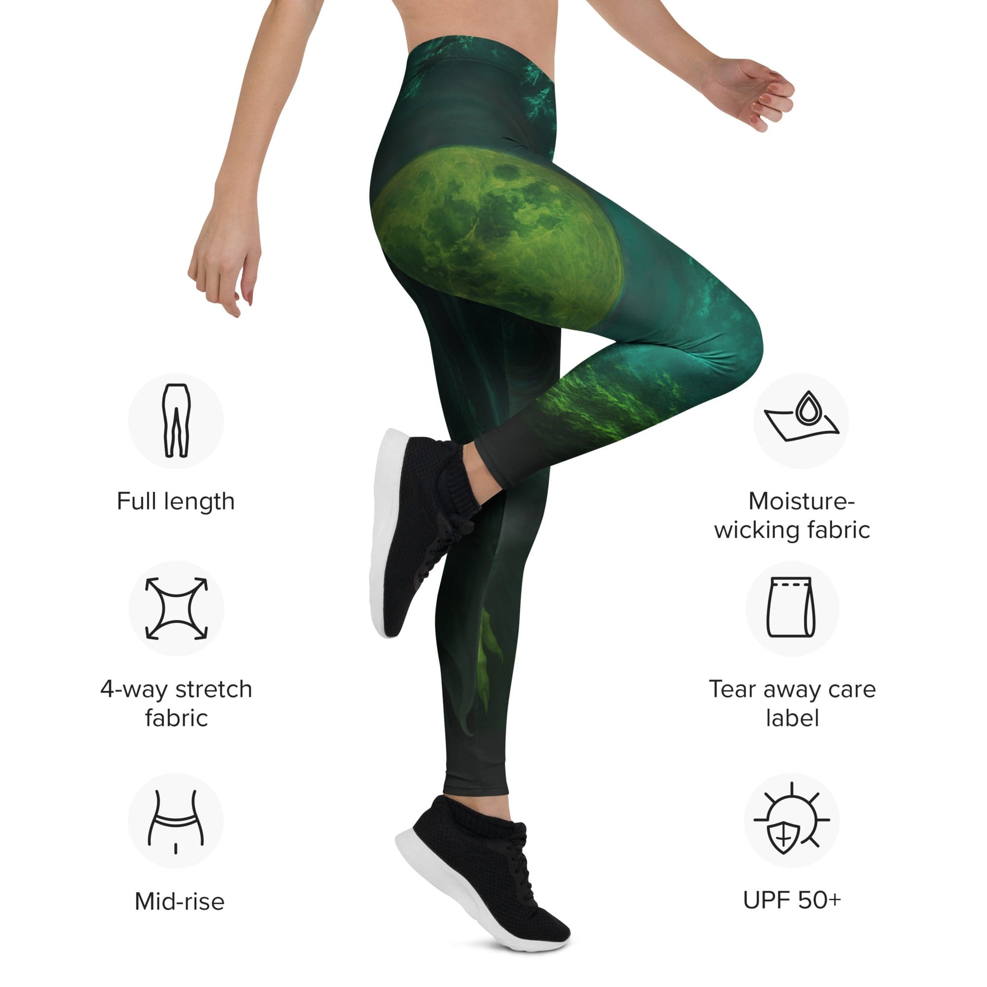 Moonlit Halloween Witch Leggings