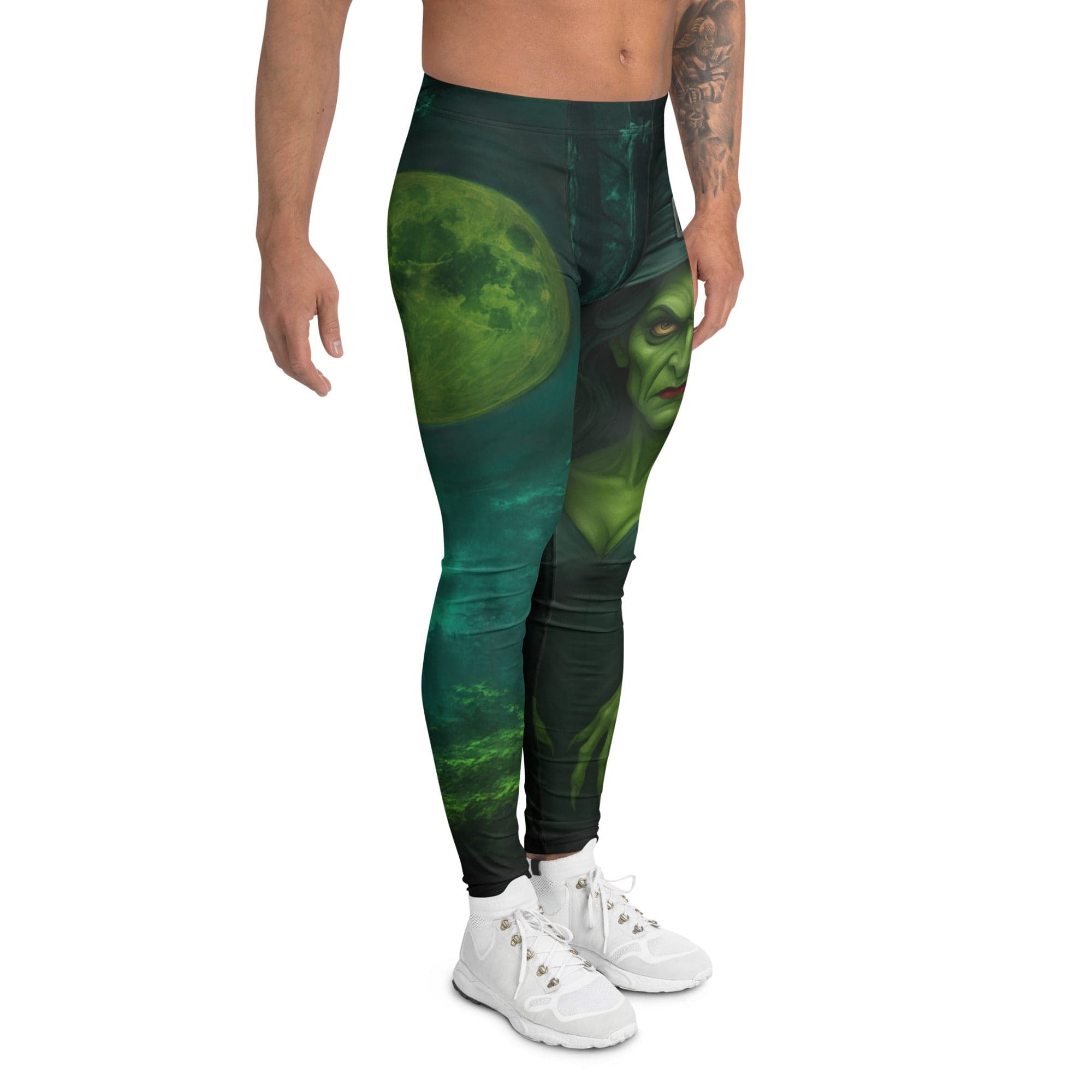 Moonlit Halloween Witch Men's Leggings