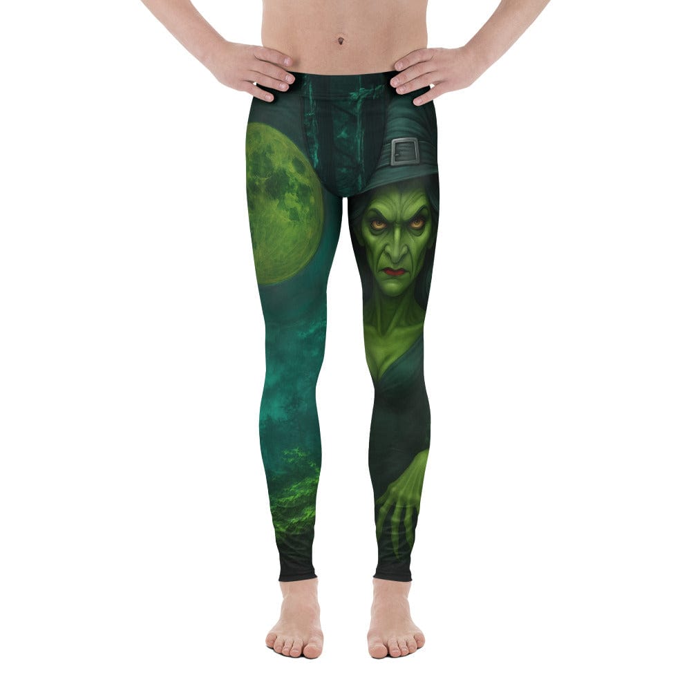 Moonlit Halloween Witch Men's Leggings